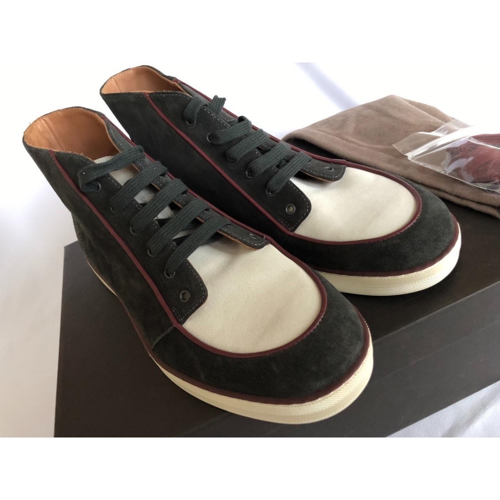 BOTTEGA VENETA‎ MENS SUEDE HIGH TOP SHOES SNEAKERS DK GRAY 8US (EUR 40+)